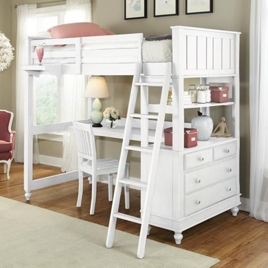 loft bed with desk under