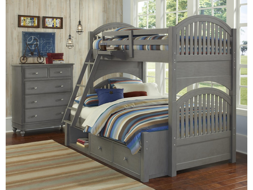 NE Kids Lake HouseAdrian Twin over Full Bunk