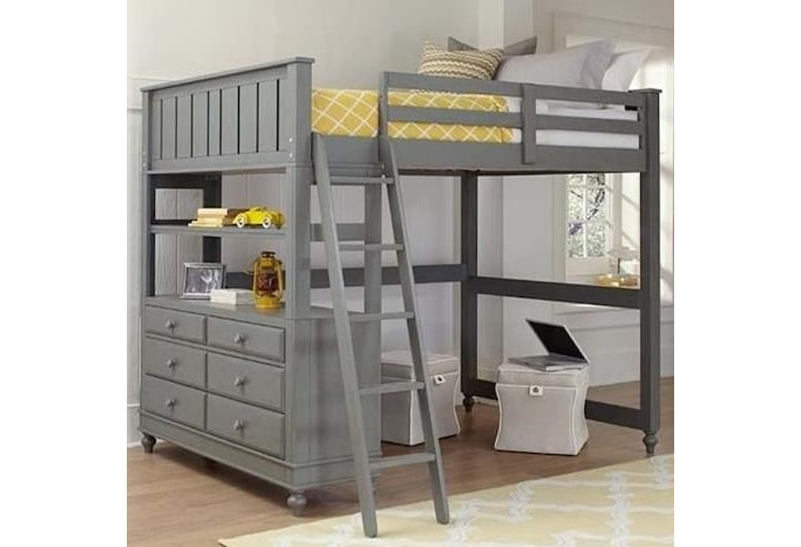 Ne Kids Lake House Lofted Full Bed Belfort Furniture Loft Beds