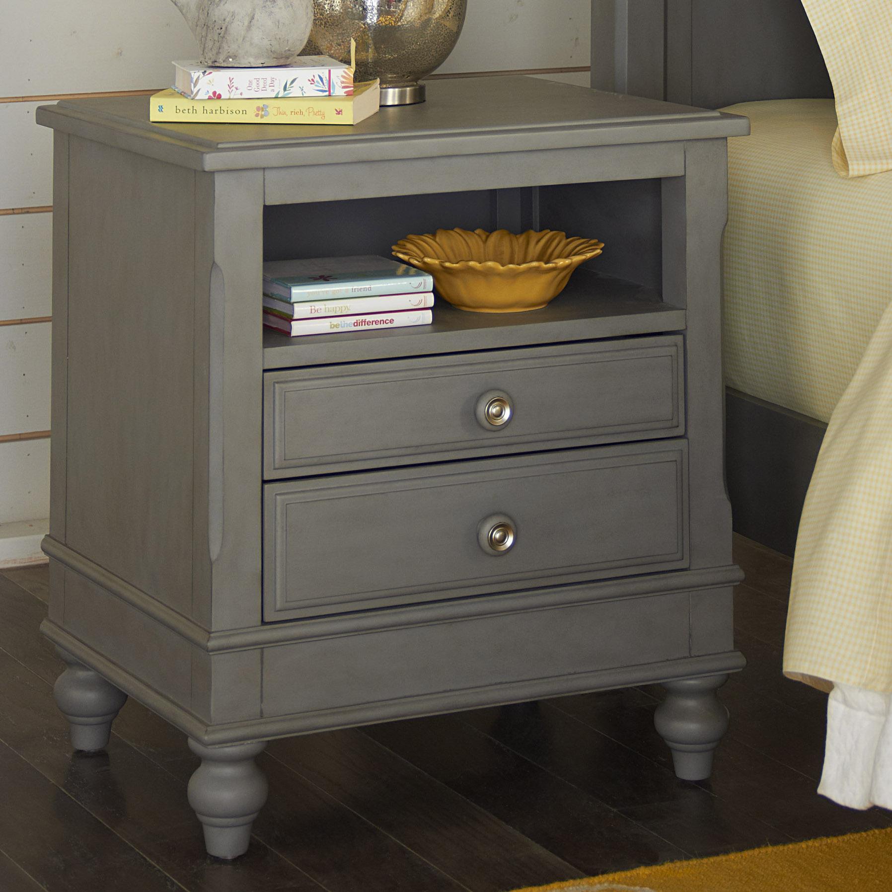 Ne Kids Lake House 2530 2 Drawer Nightstand With Open Shelf Dunk Bright Furniture Night Stands