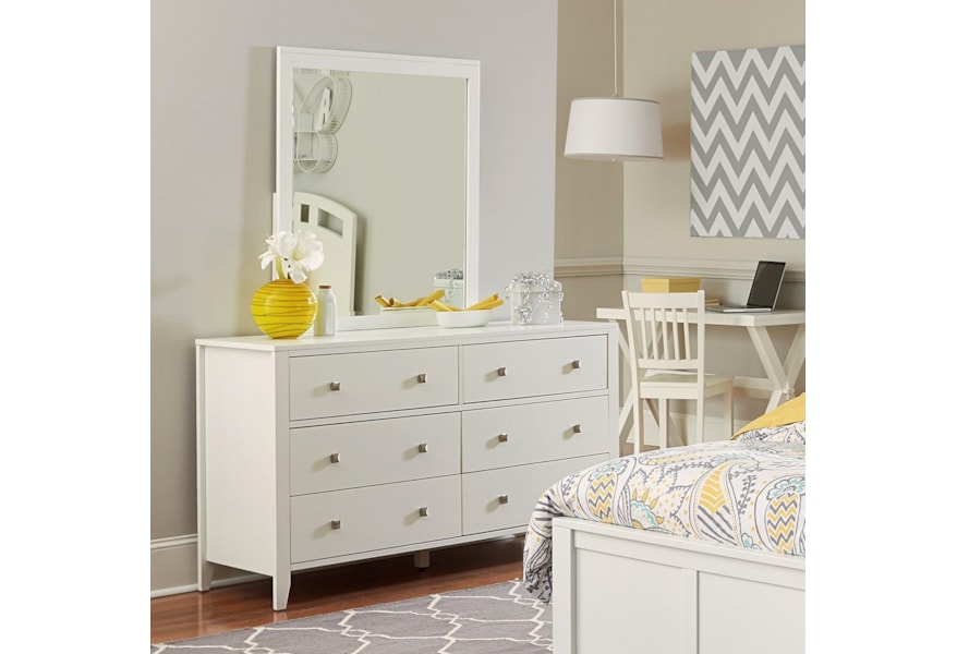 Ne Kids Pulse Contemporary Dresser And Mirror Set Dunk Bright
