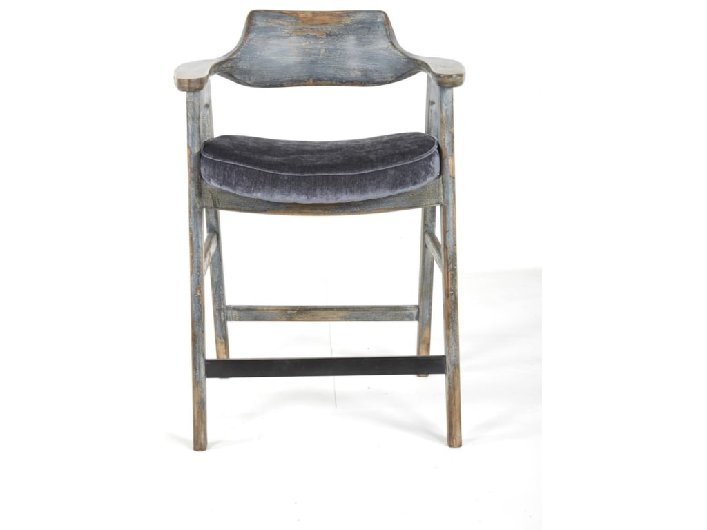 Nest Home Collections Counter Stools Wagner Counter Chair In Distressed Blue And Vintage Pewter Howell Furniture Bar Stools Nest Home Collections Counter Stools Wagner Counter Chair In Distressed Blue And Vintage Pewter Howell Furniture Bar Stools