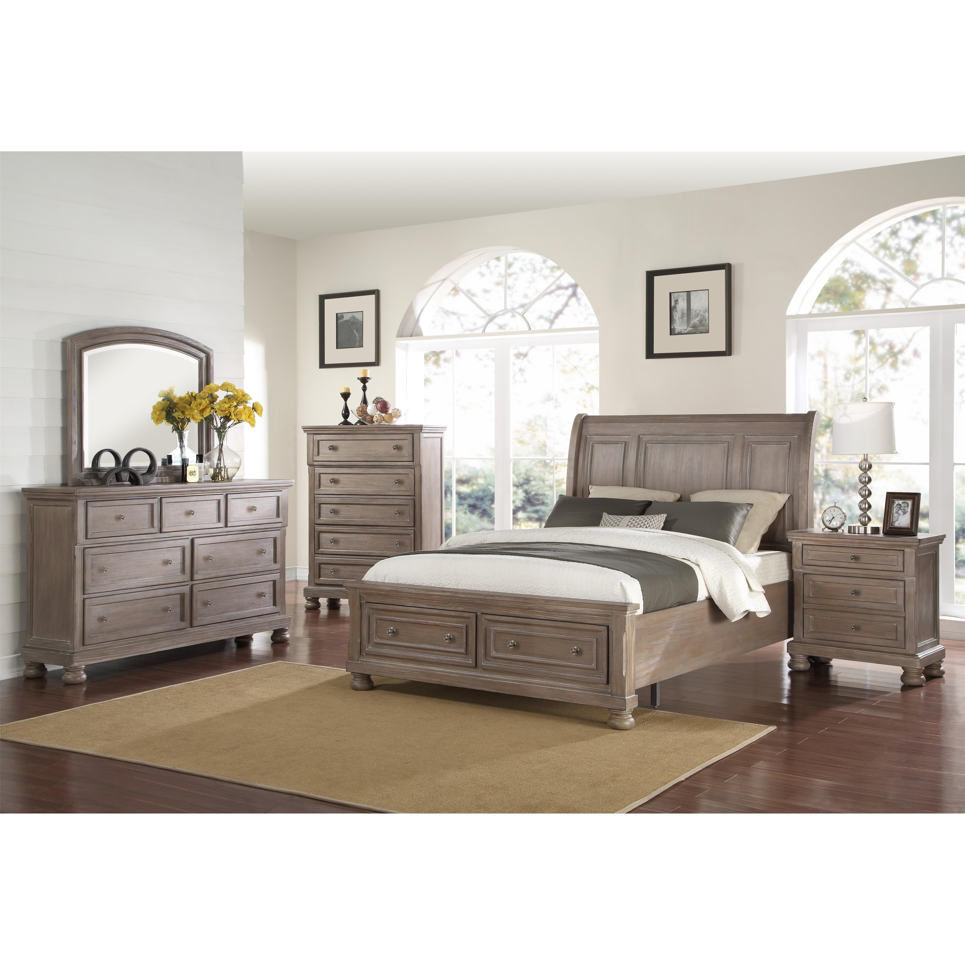 New Classic Allegra 3 Piece Bedroom Set Includes Queen Bed