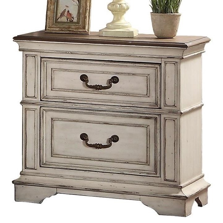 New Classic Anastasia Relaxed Vintage 2 Drawer Nightstand Wilcox Furniture Nightstands