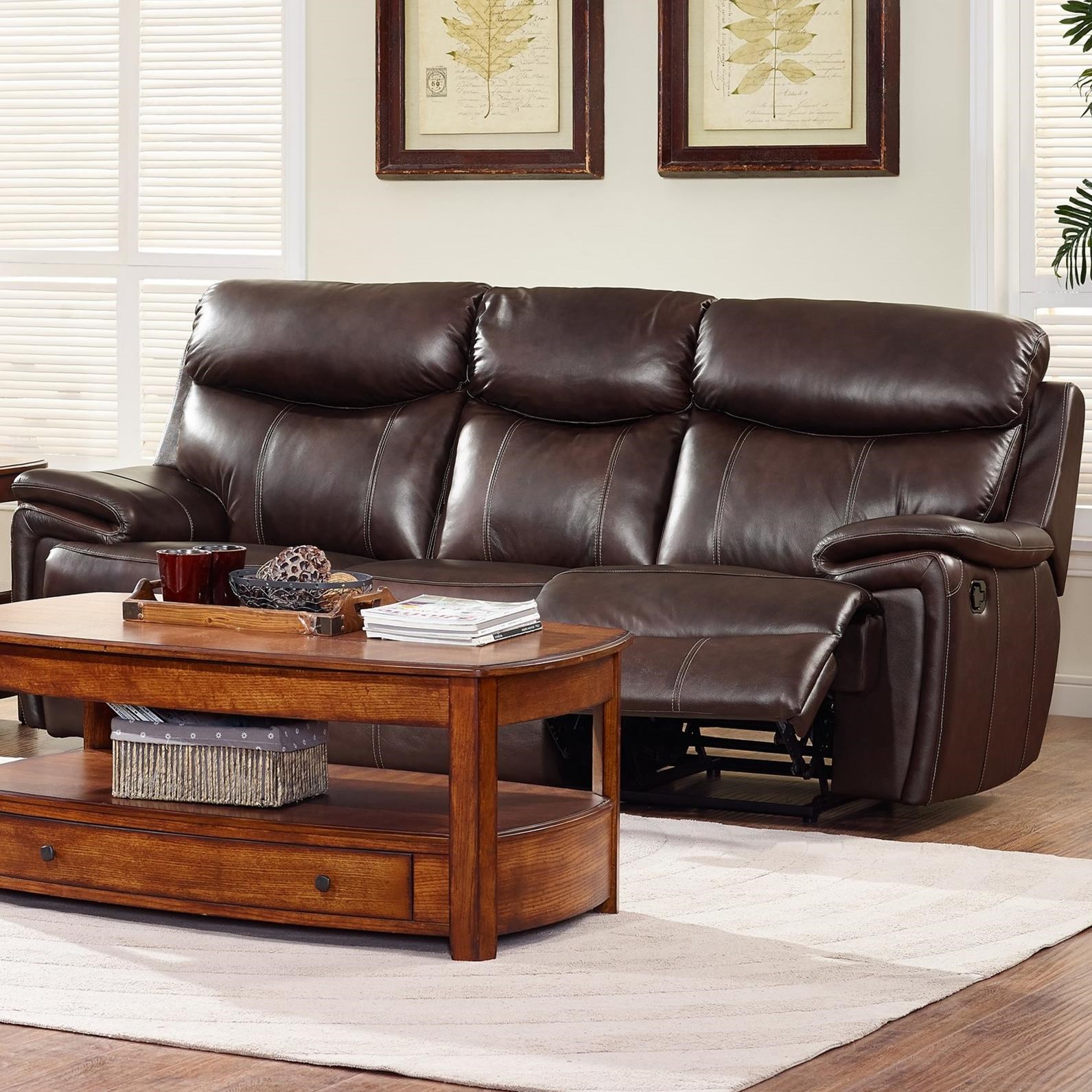 New Classic Aria Casual Dual Recliner Sofa With Pillow Arms