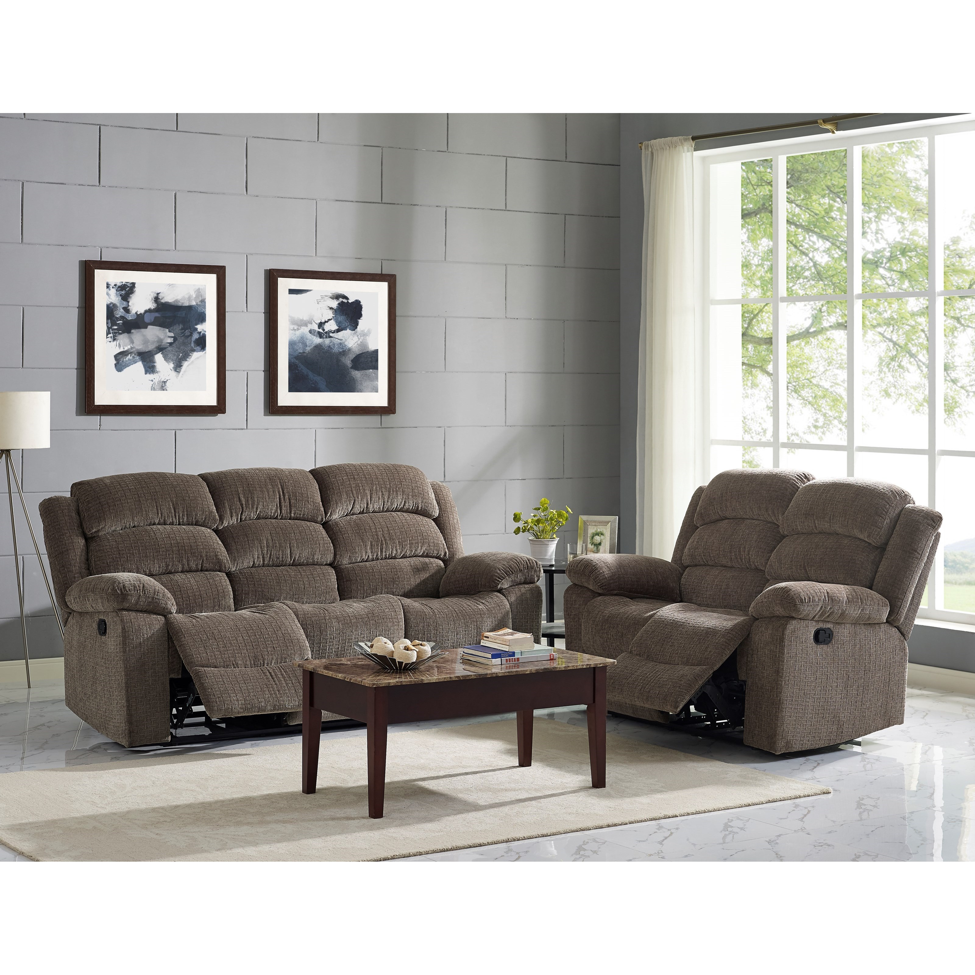 New Classic Austin Power Reclining Living Room Group Furniture