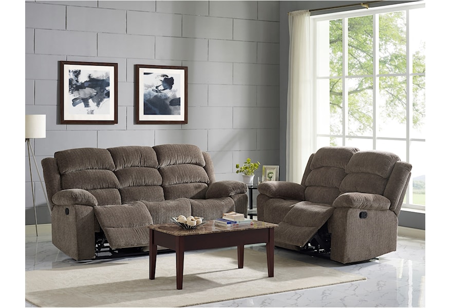 New Classic Austin Power Reclining Living Room Group Furniture