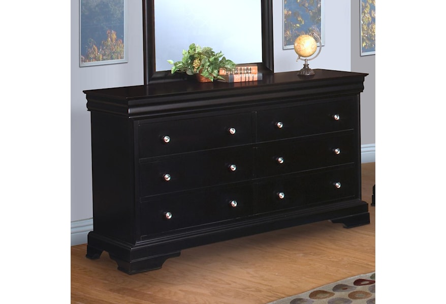 New Classic Belle Rose Youth Youth 6 Drawer Dresser W Bracket