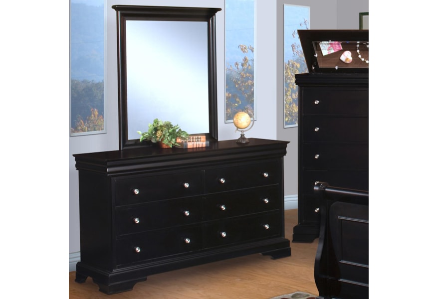 New Classic Belle Rose Youth Youth Mirror W Beveled Glass