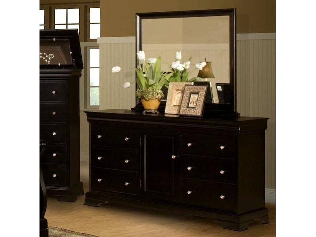 New Classic Belle RoseDresser with Mirror