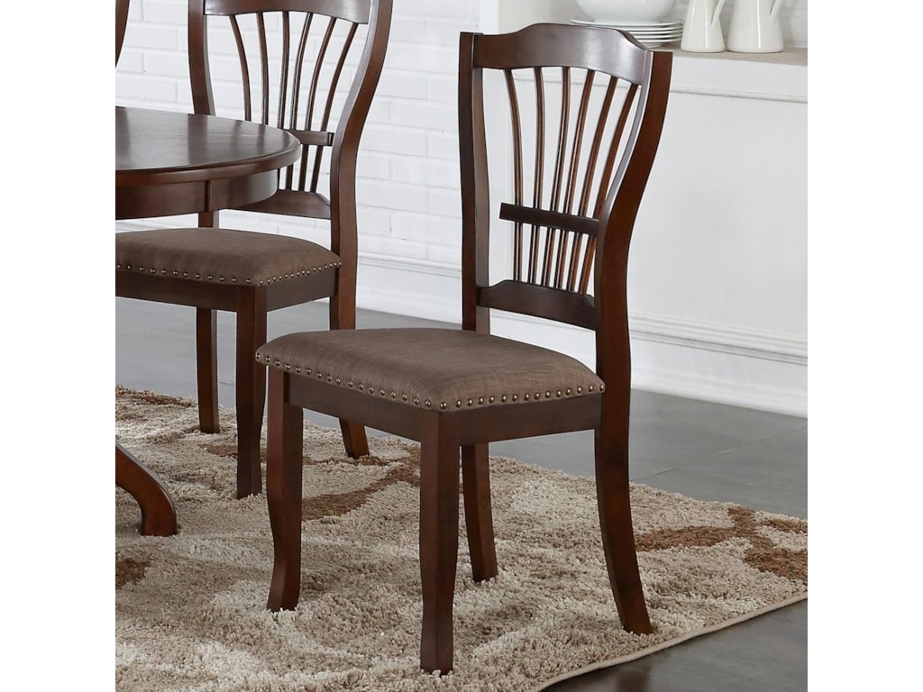 New Clic Bixby Dining Side Chair With Upholstered Seat Cushion New Clic Bixby Dining Side Chair With Upholstered Seat Cushion And Nailhead Trim
