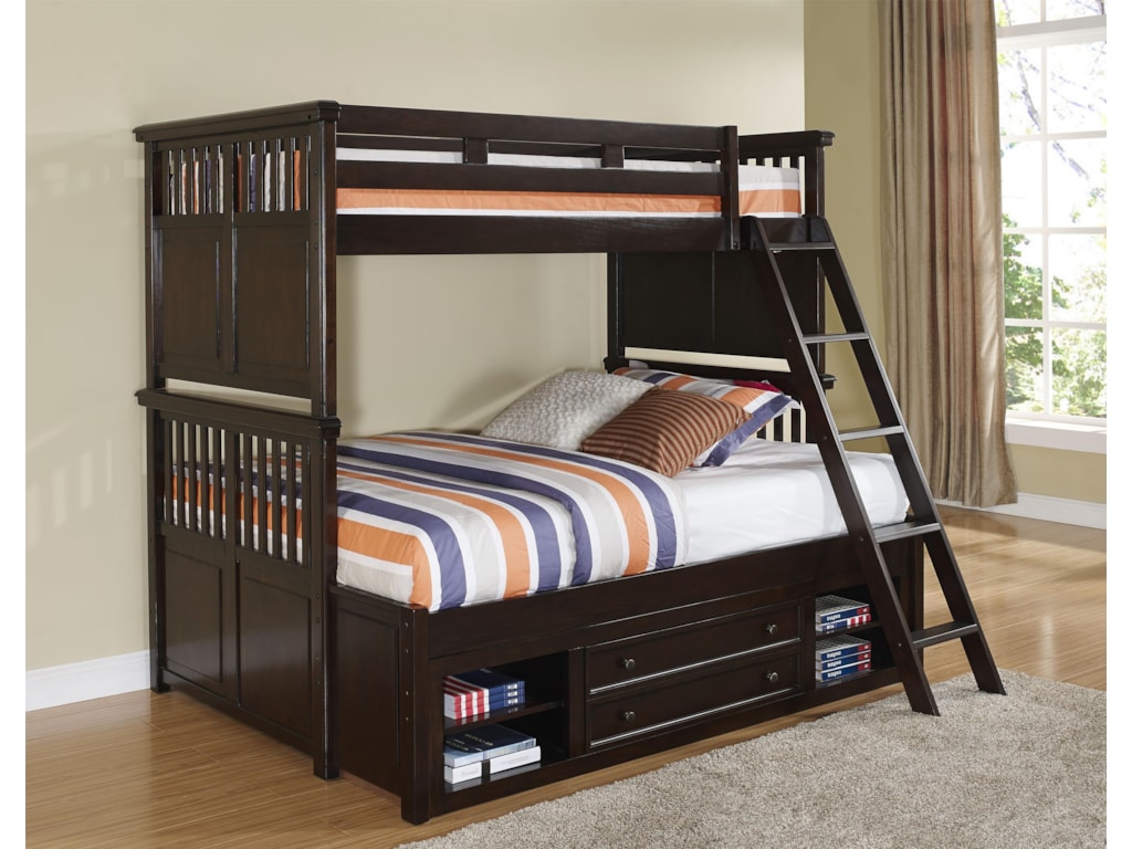 New Classic Canyon RidgeTwin/Full Bunk Bed with Storage
