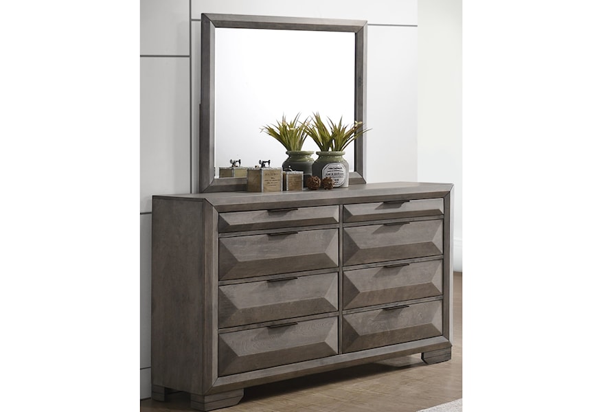New Classic Carter Contemporary Dresser And Mirror Set Value