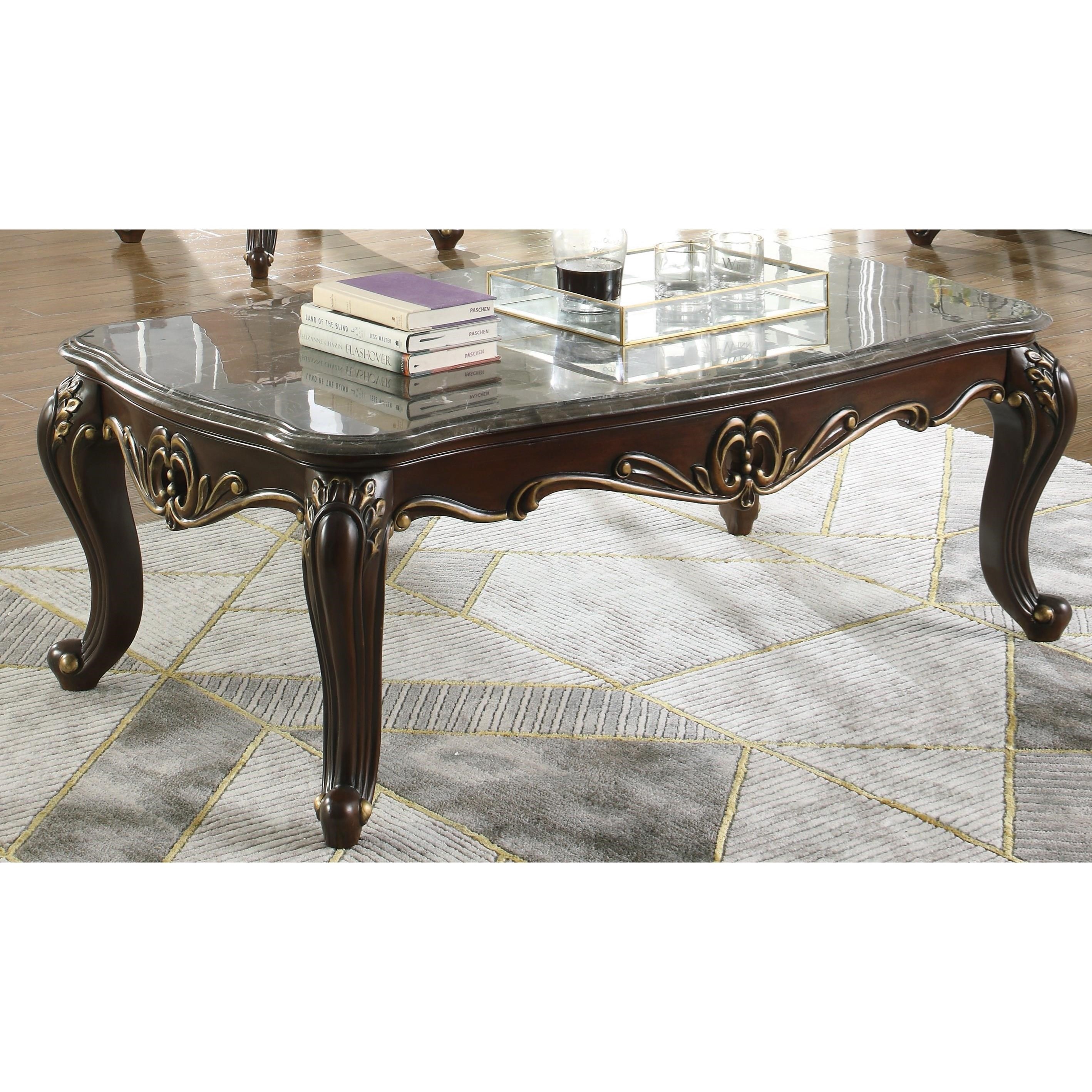 threshold steel gray traditional coffee table