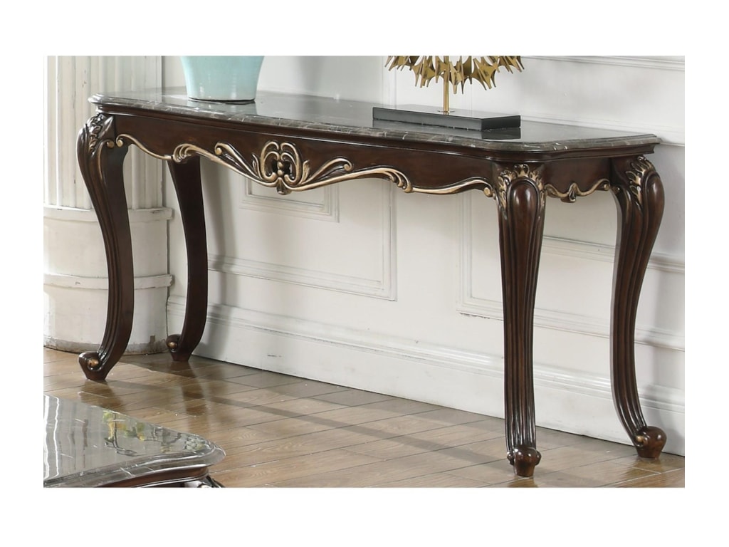 New Classic Constantine Traditional Console Table With Rolled Feet Royal Furniture Sofa Tables Consoles