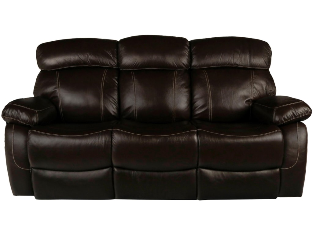 New Clic Dante Leather L2041 30ph Bbn Casual Reclining Sofa New Clic Dante Leather Reclining Sofa With Headrest