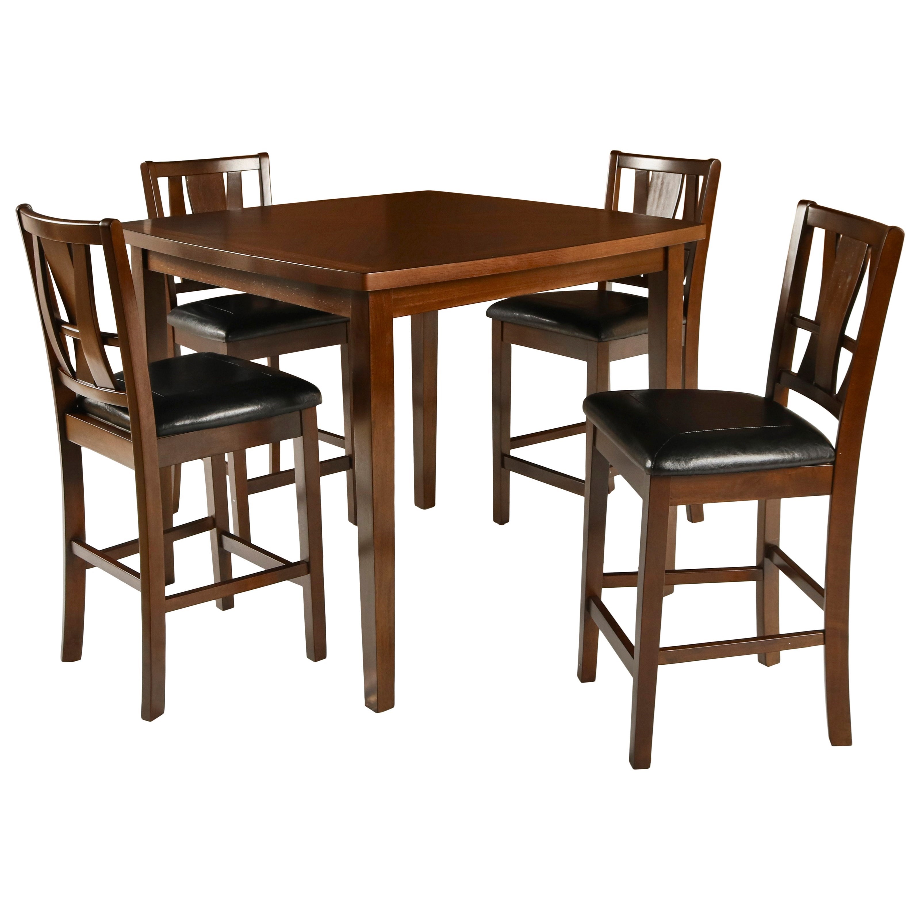 Mia Transitional 5 Piece Counter Table And Chair Set Ruby Gordon