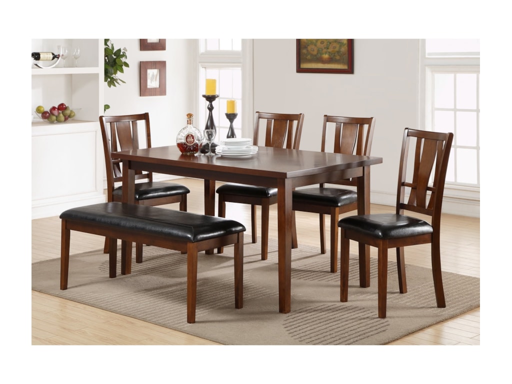 New Classic Dixon 6 Piece Dining Set With Bench Conlin S