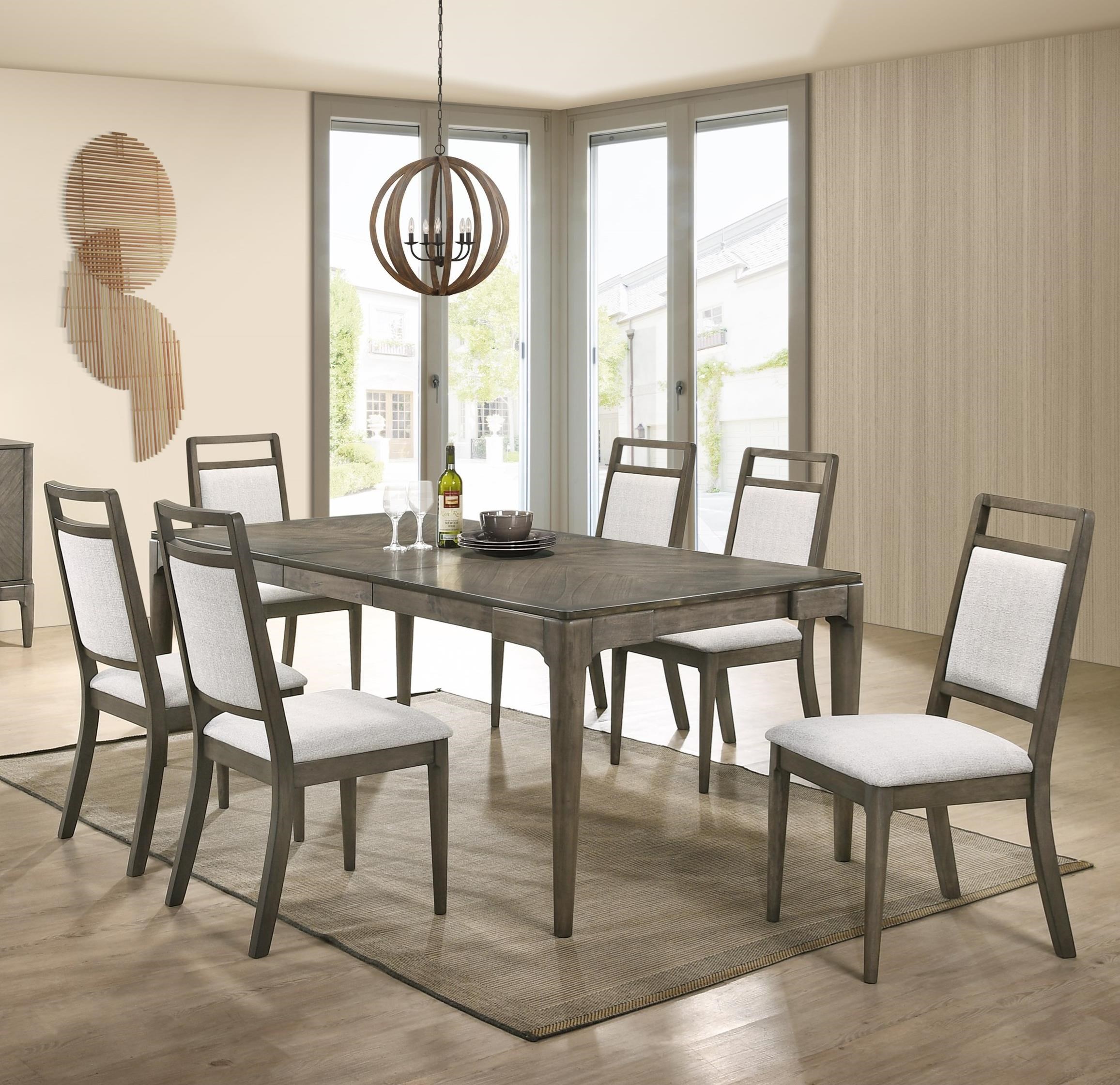 New Classic Dorset Transitional 7 Piece Table And Chair Set Darvin Furniture Dining 7 Or More Piece Sets