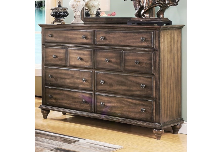 New Classic Fallbrook Eight Drawer Dresser With Moulded Top