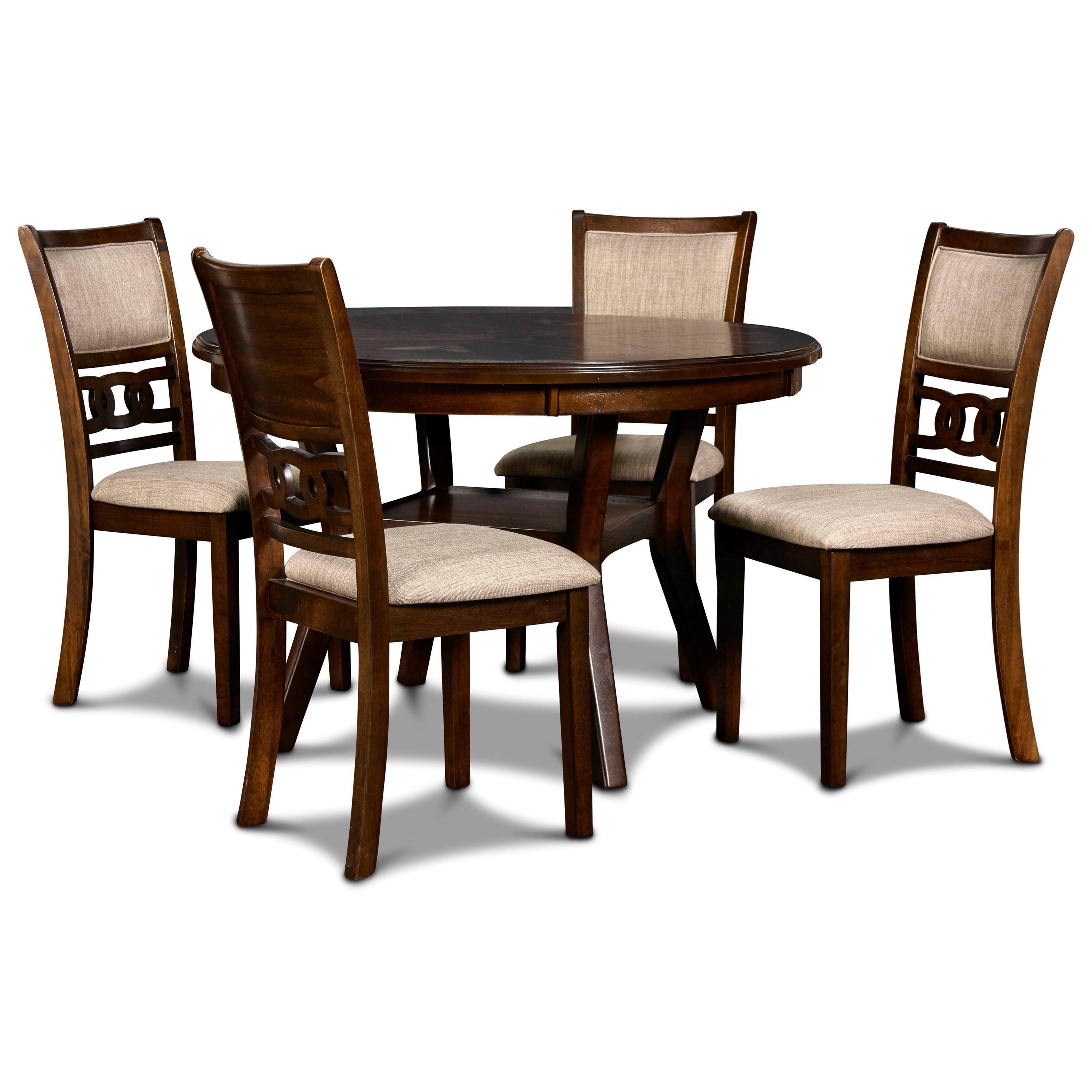 New Classic Furniture Gia D1701 50s Chy Contemporary 5 Piece Dining Table And Chair Set With Table Storage Del Sol Furniture Dining 5 Piece Sets