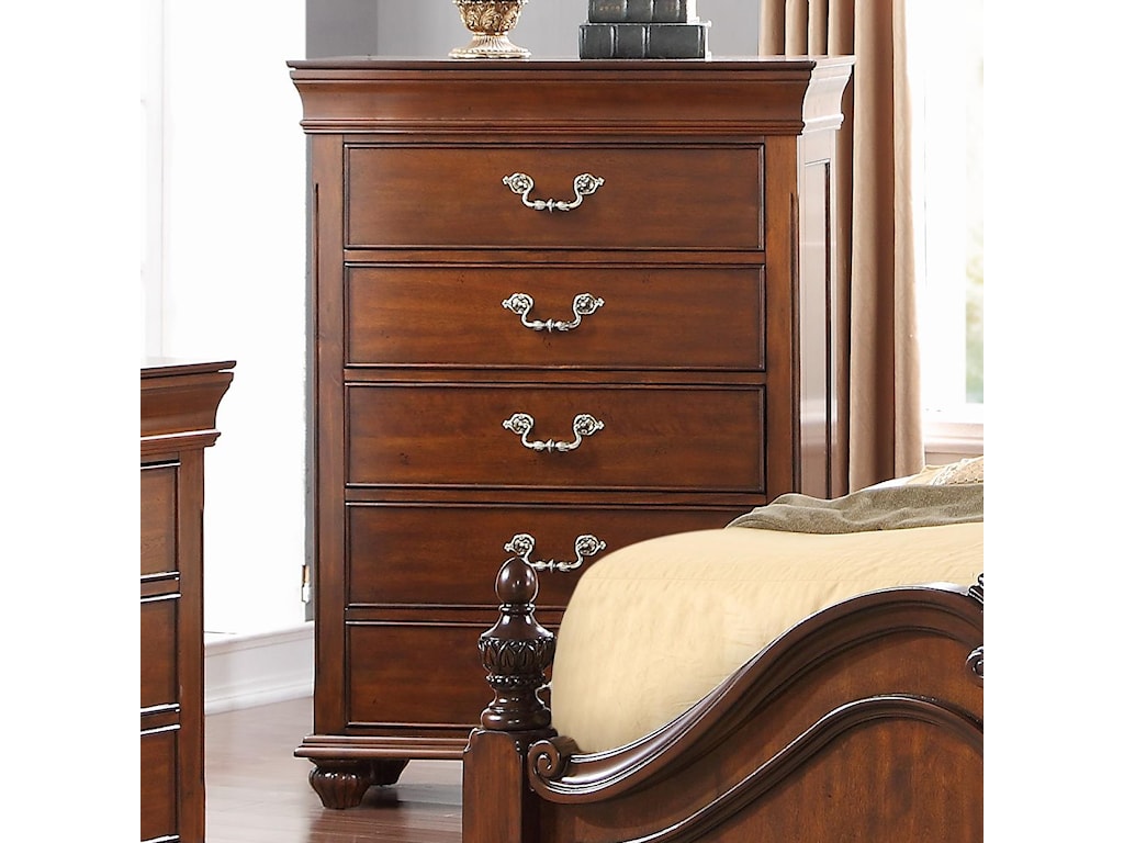 New Classic Jaquelyn 5 Drawer Bedroom Chest Royal Furniture