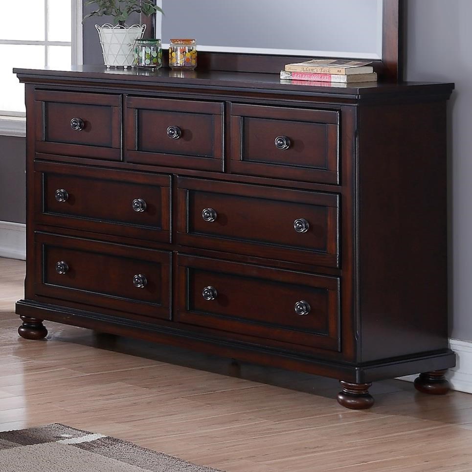 New Classic Jesse Seven Drawer Dresser With Felt Lined Top Drawers