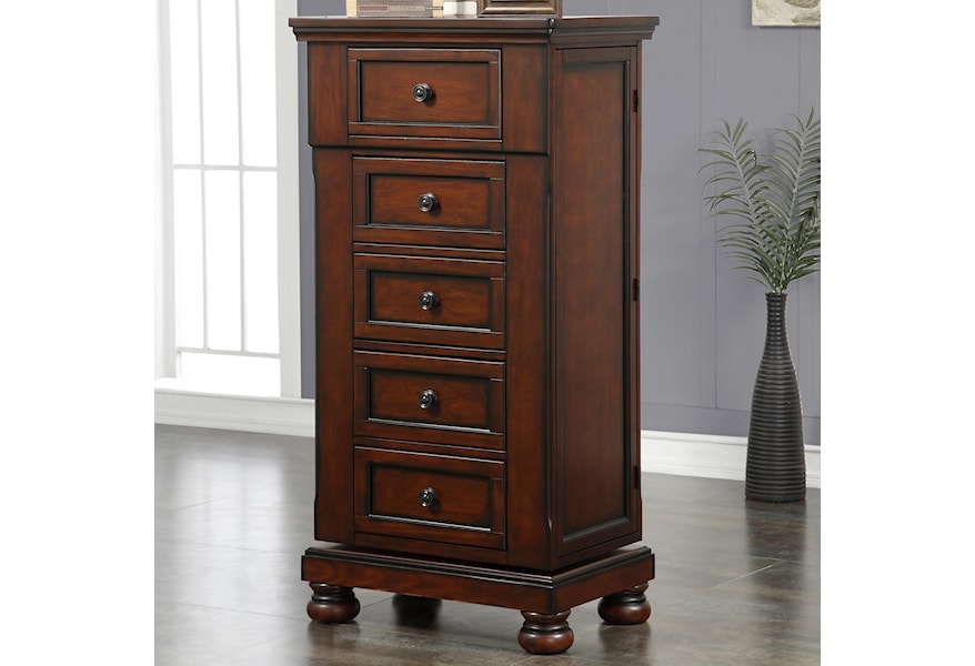 New Classic Jesse Five Drawer Swivel Chest With Hidden Storage And