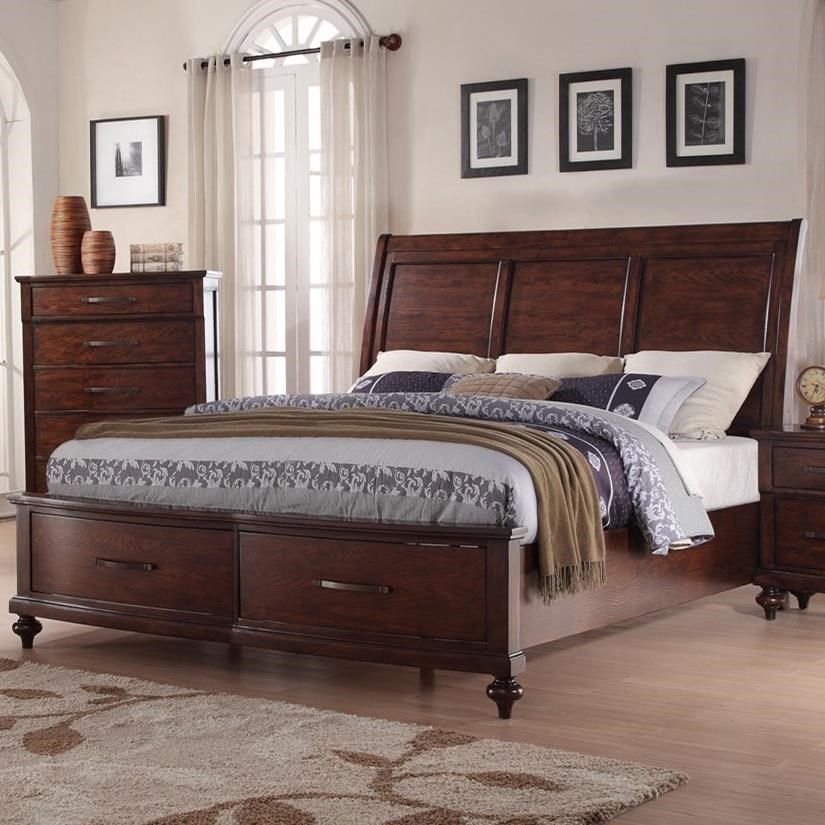New Classic La Jolla California King Storage Bed With Panel