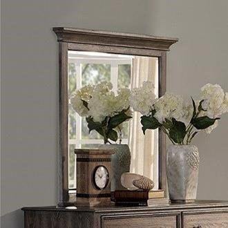 New Classic Lakeport Pewter Framed Dresser Mirror With Crown Molding Wilcox Furniture Dresser Mirrors