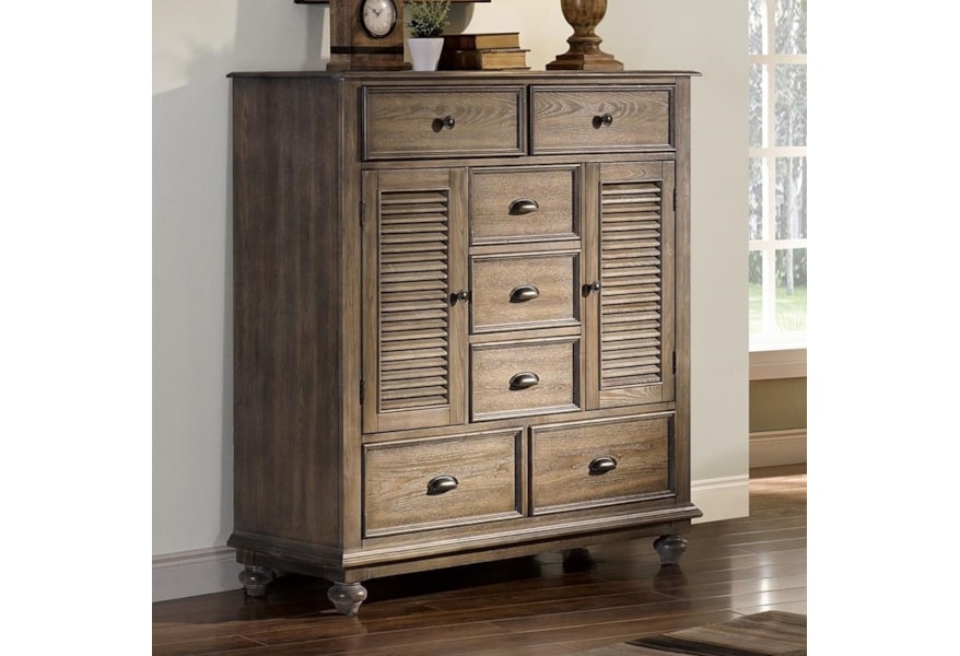 New Classic Lakeport Pewter Traditional Mule Chest With Shutter