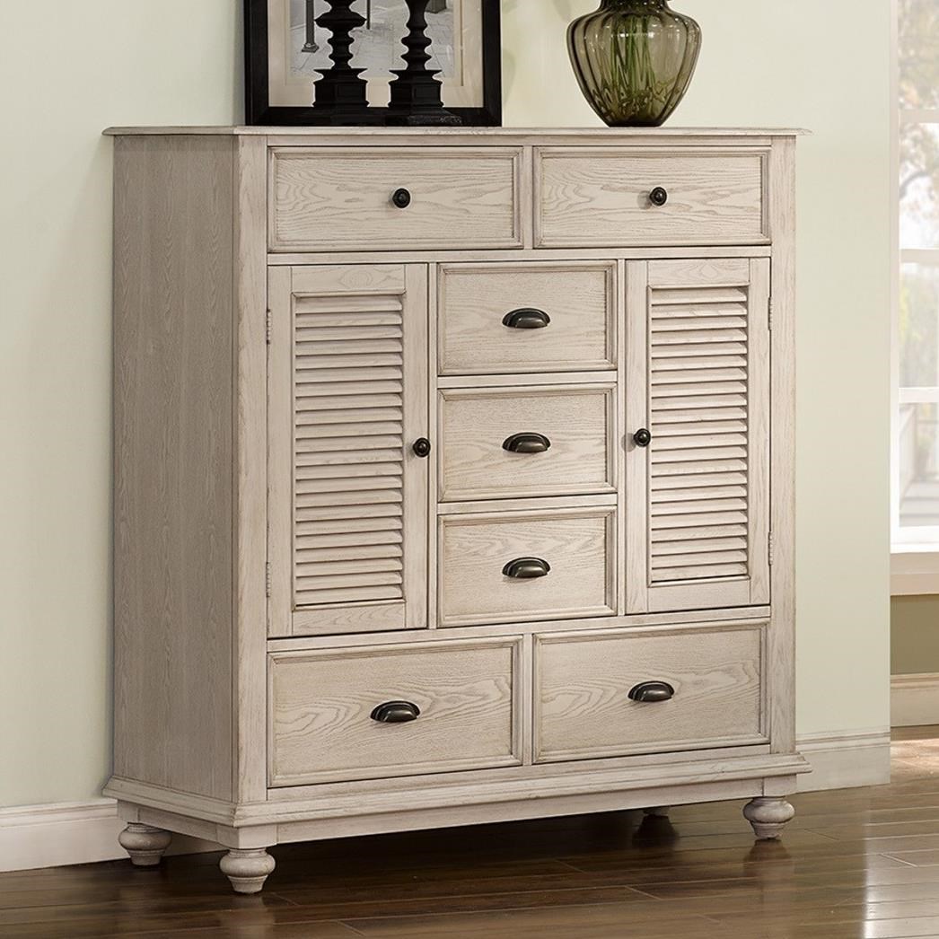 New Classic Lakeport White Driftwood Traditional Mule Chest With