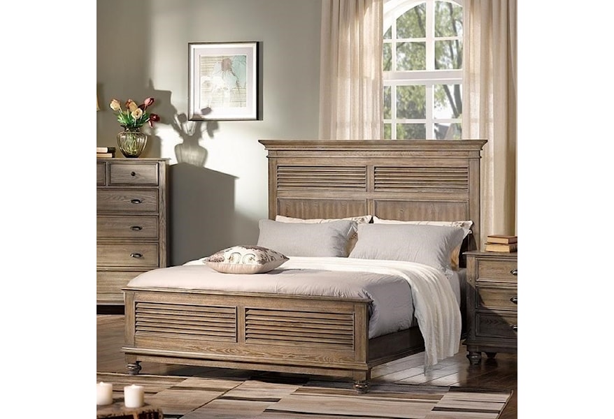 New Classic Lakeport Pewter Queen Headboard And Footboard Bed With