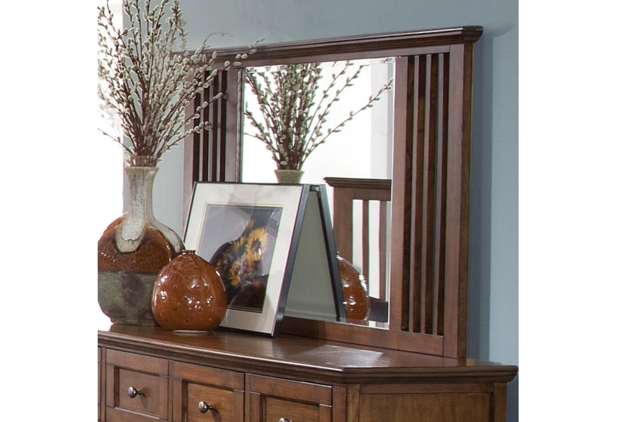 New Classic Logan Dresser Mirror With Slatted Side Panels