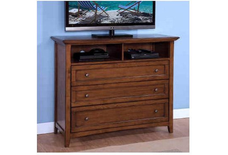 Logan Media Console With 3 Drawers And 1 Shelf Lapeer Furniture