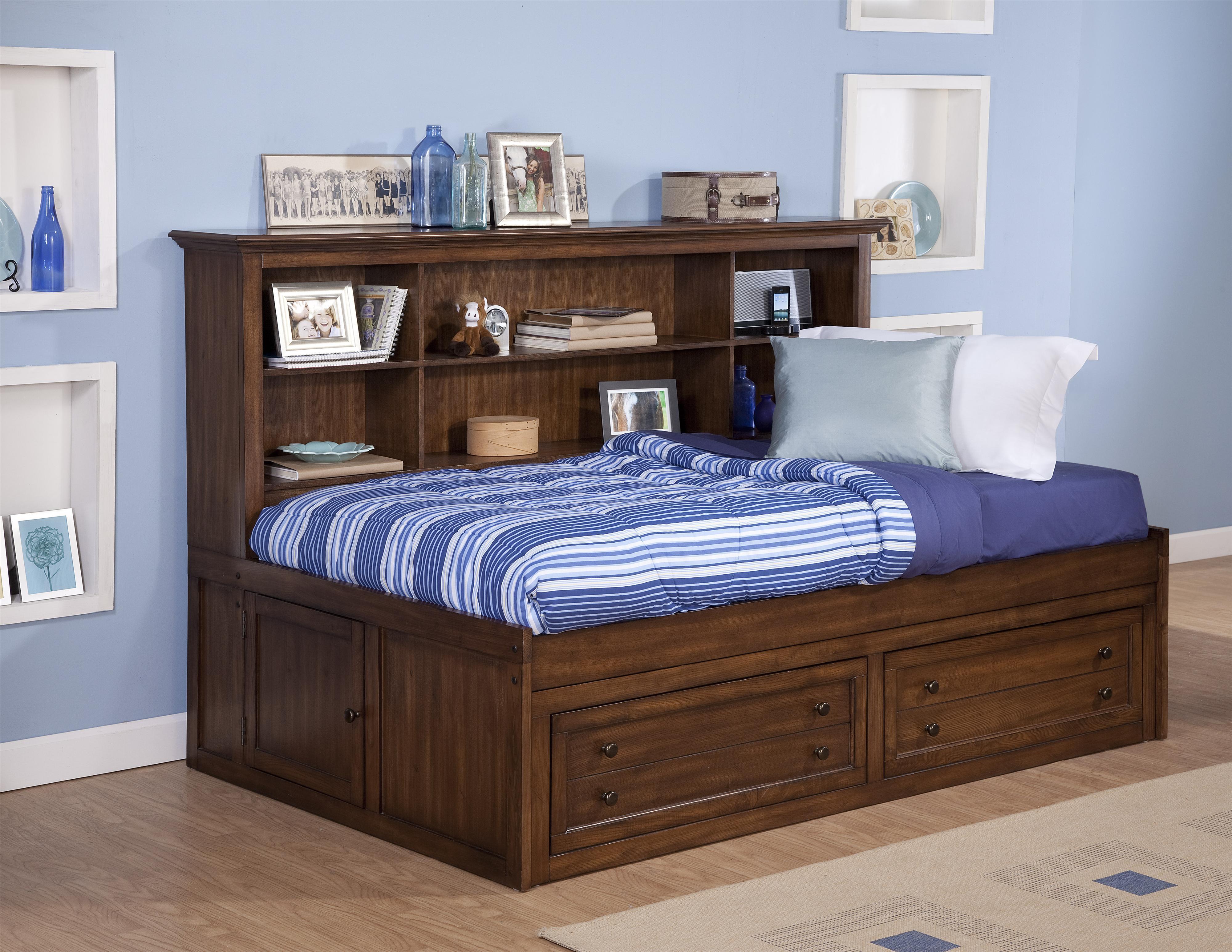 New Classic Logan Twin Size Storage Daybed with Bookcase ...