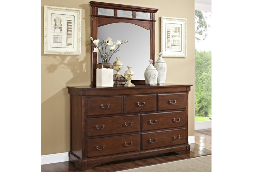 New Classic Madera Seven Drawer Dresser With Hidden Storage