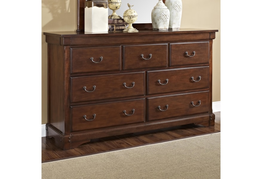 New Classic Madera Seven Drawer Dresser With Hidden Storage