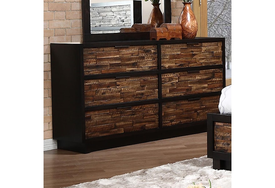 Makeeda 6 Drawer Dresser With Felt Lined Top Drawers Lapeer