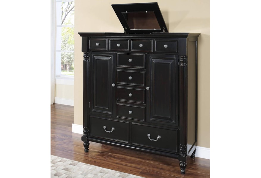 New Classic Martinique Bedroom Transitional Mule Chest With Lift