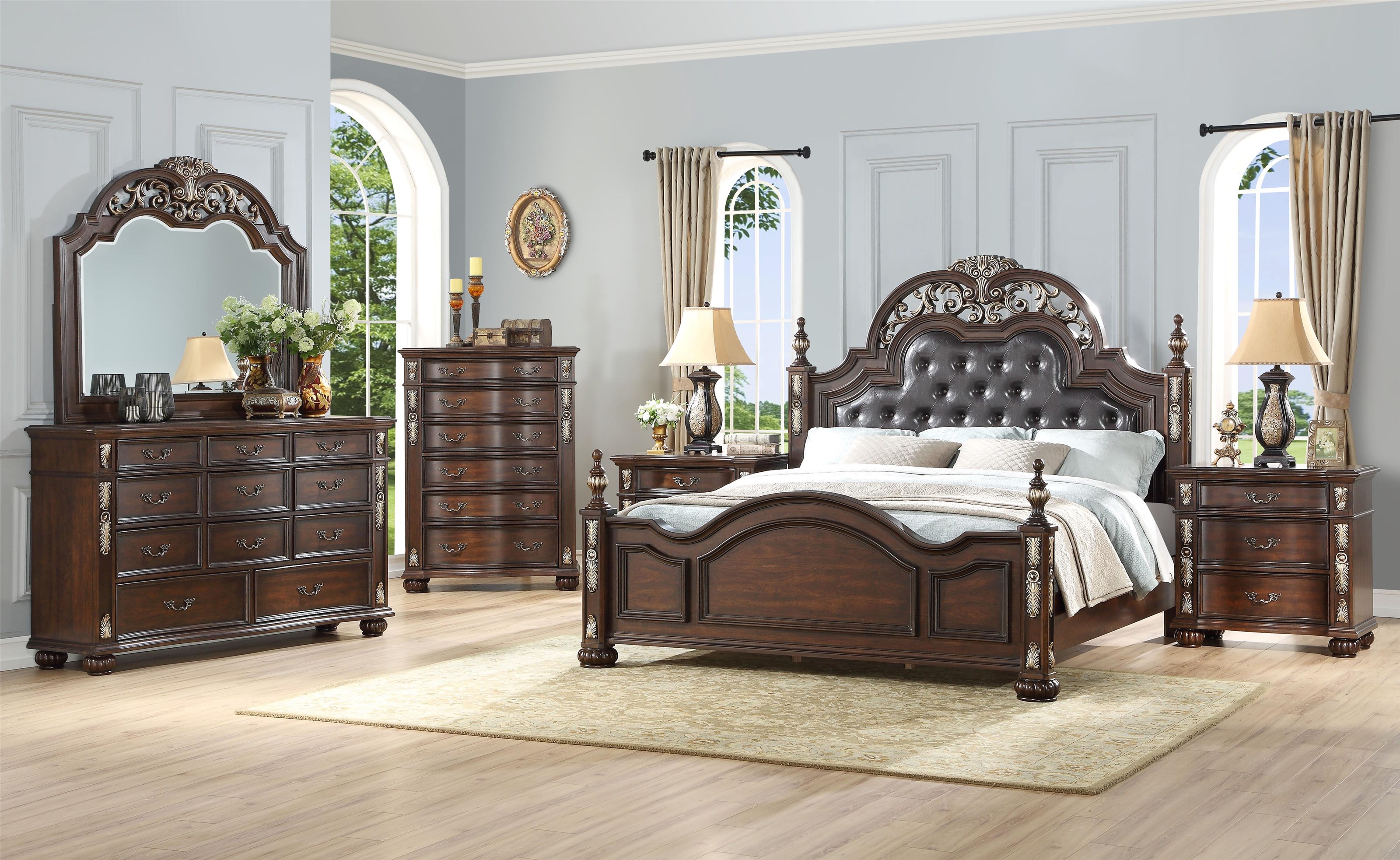 New Classic Maximus 5 Pc King Bedroom Royal Furniture Bedroom Groups