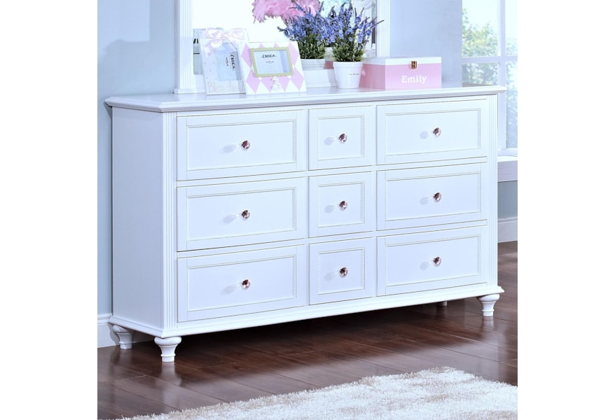 Megan Casual 9 Drawer Dresser Lapeer Furniture Mattress Center