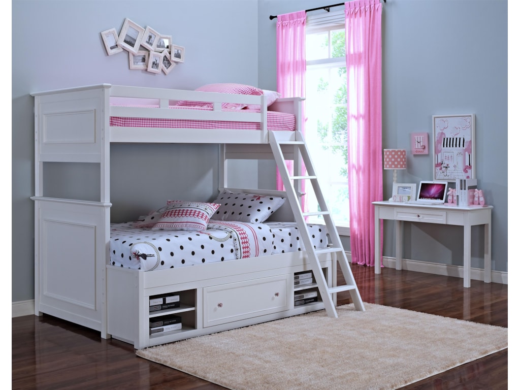 New Classic MeganTwin/Twin Bunk Bed with Storage