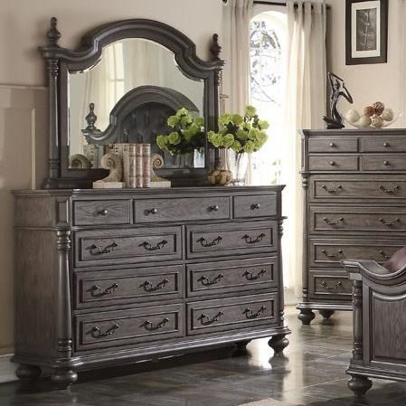 New Classic Monticello Traditional Dresser And Mirror Set Wilcox
