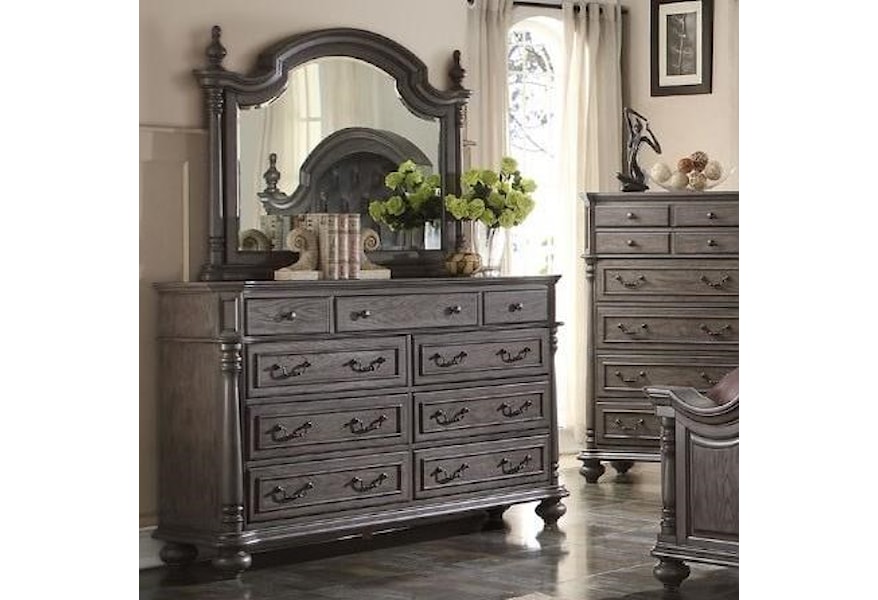 New Classic Monticello Traditional Dresser And Mirror Set