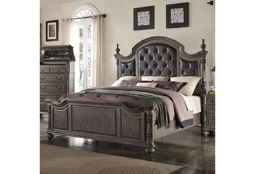 New Classic Monticello Traditional King Bed With Upholstered