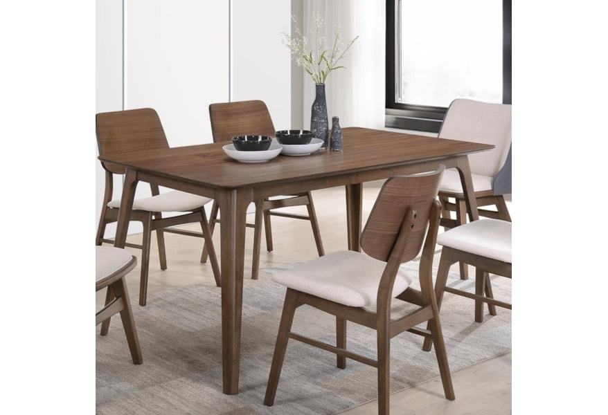 New Classic Oscar Mid Century Modern 60 Rectangle Dining Table Rife S Home Furniture Dining Tables