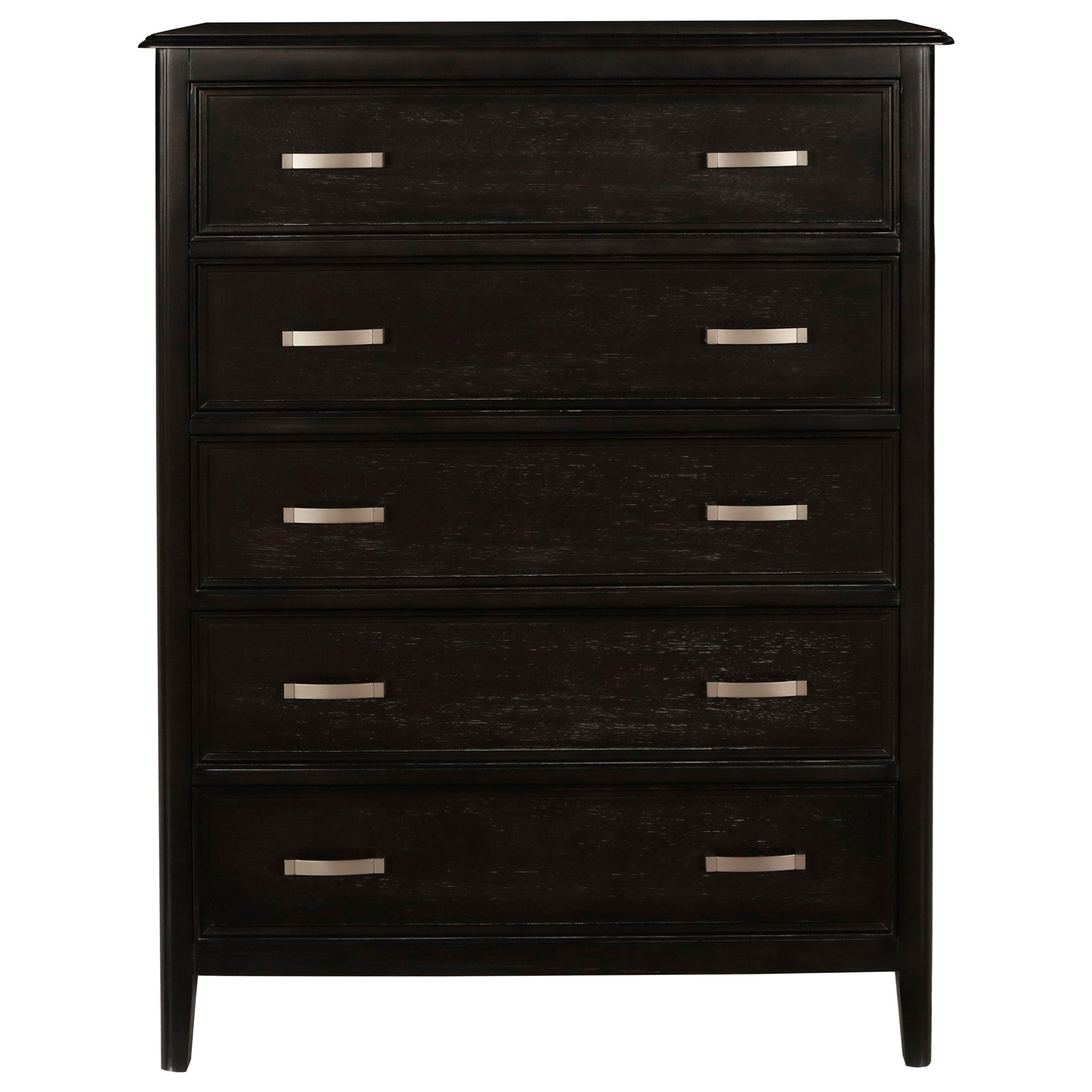 New Classic Richfield Ebony 00 117 070 5 Drawer Chest Of Drawers