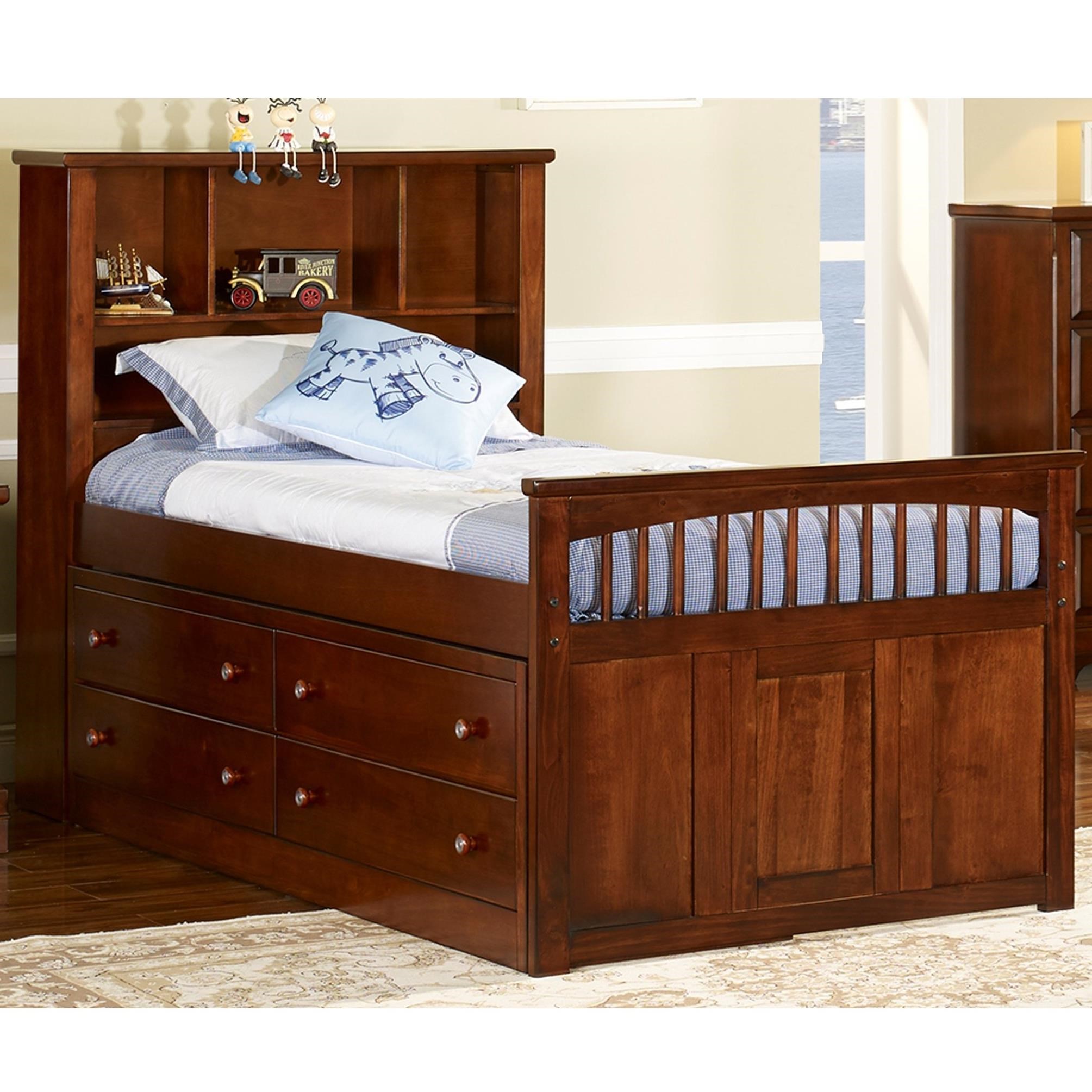 New Classic Seaside Youth Casual Twin Captain S Bed With Headboard