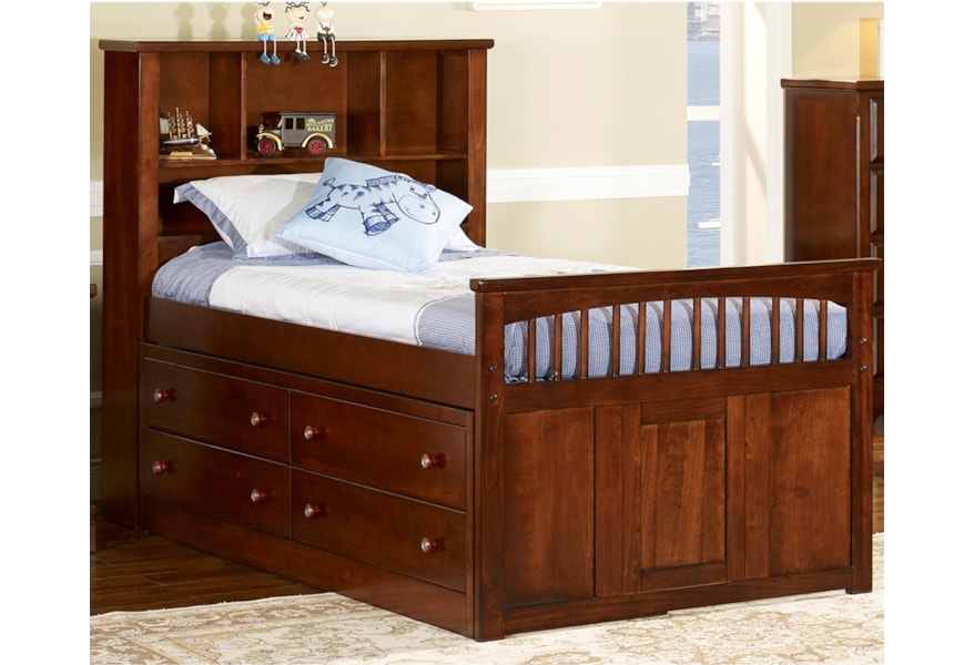 New Classic Seaside Youth Casual Twin Captain S Bed With Headboard